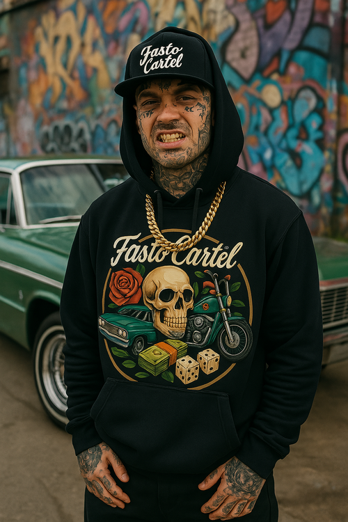 FASTO CARTEL CASSINO HOODIE - HEAVY HOODIE. ALL SIZES. Made in Australia. Melbourne Based.
