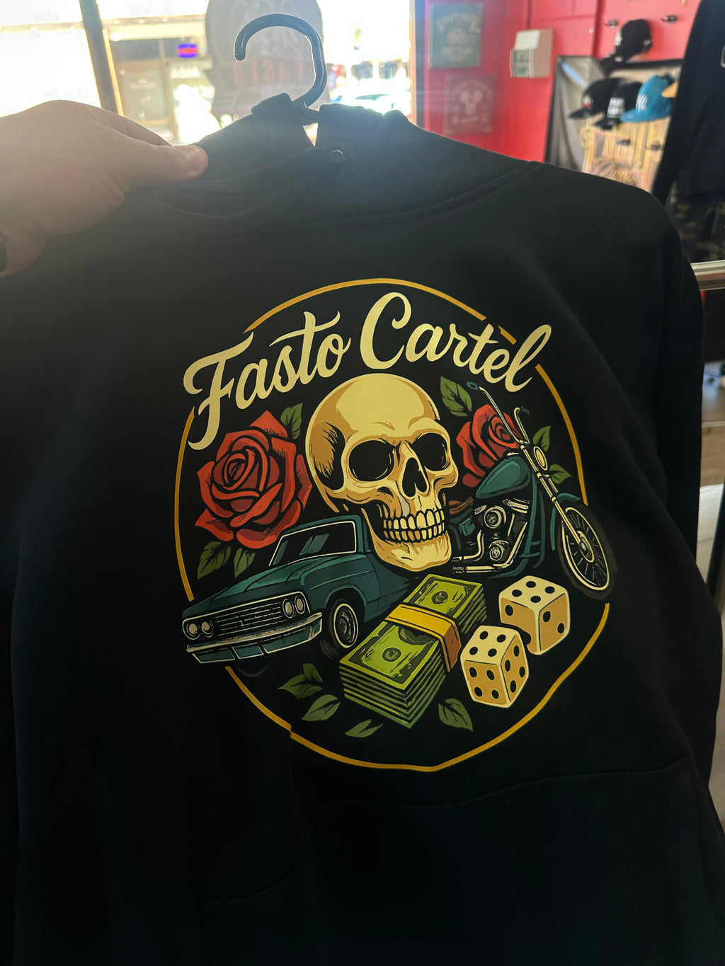 FASTO CARTEL CASSINO HOODIE - HEAVY HOODIE. ALL SIZES. Made in Australia. Melbourne Based.